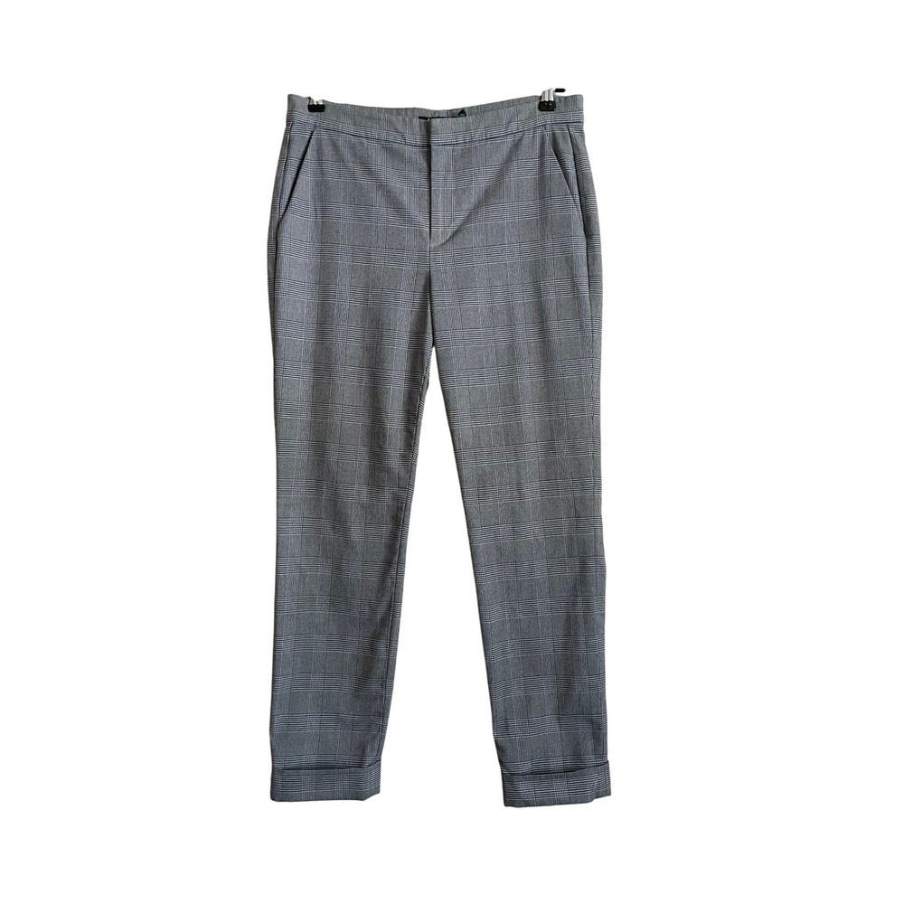 Lauren Ralph Lauren Gray Glen Plaid Slim Leg Cuffed Dress Pants‎ 6 Preppy Office